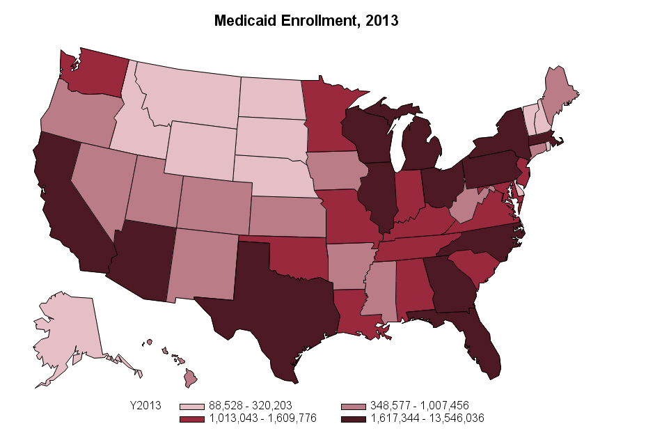 Chart for Medicaid Enrollment, 2013